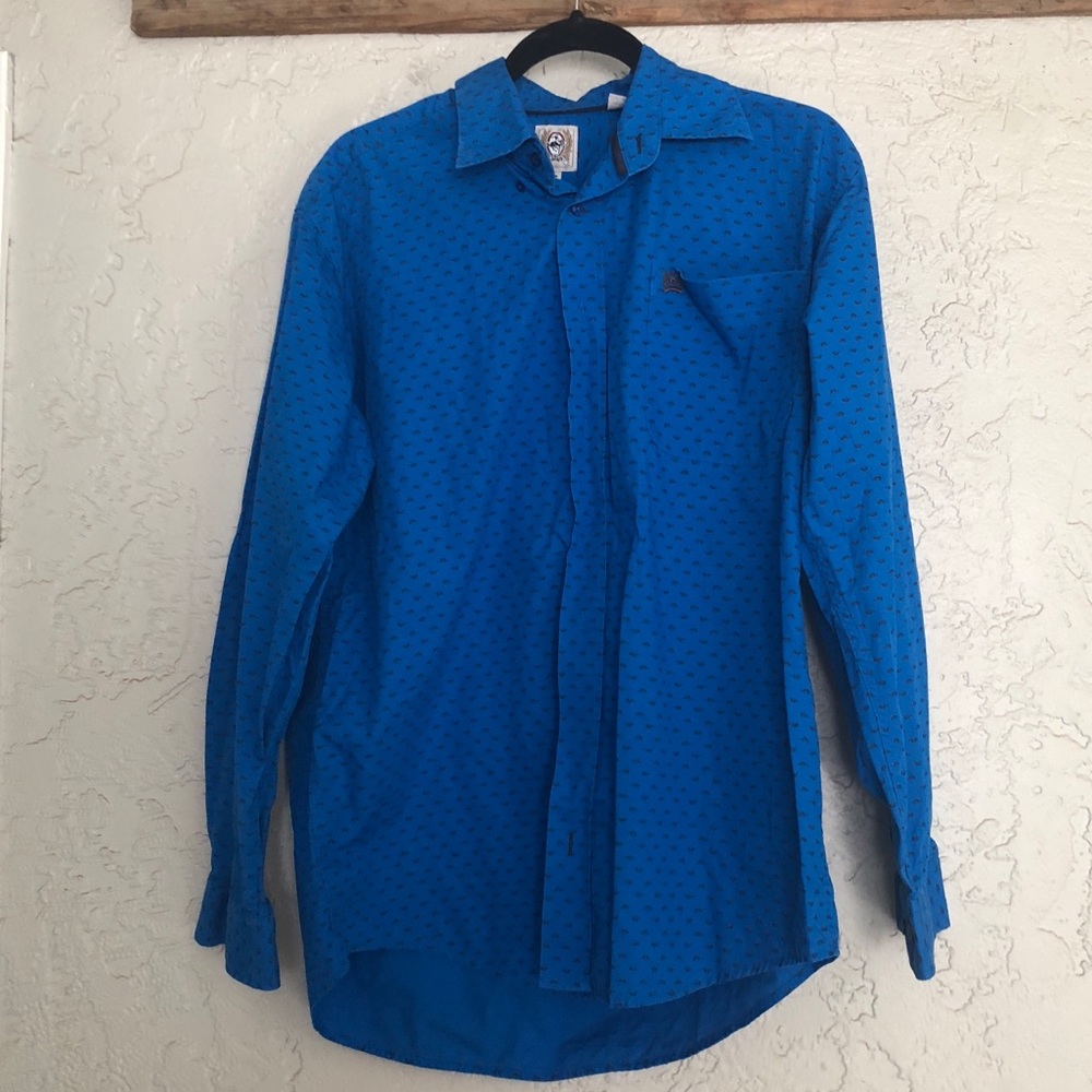 Blue Cinch armadillo button up